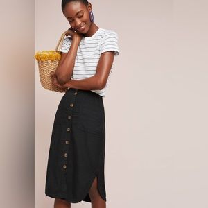Anthropologie button down skirt size 8